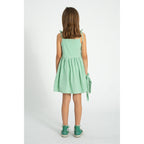 Piupiuchick Kurzes Kleid green & ecru checkered bei Yay Kids