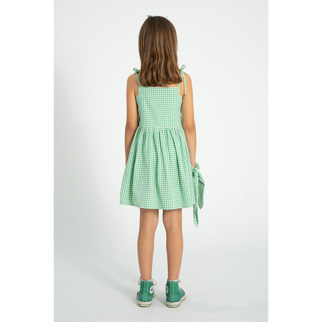 Piupiuchick Kurzes Kleid green & ecru checkered bei Yay Kids