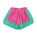 Piupiuchick Kinder Kurze Hosen aus Frotteestoff fuchsia & green bei Yay Kids
