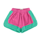 Piupiuchick Kinder Kurze Hosen aus Frotteestoff fuchsia & green bei Yay Kids