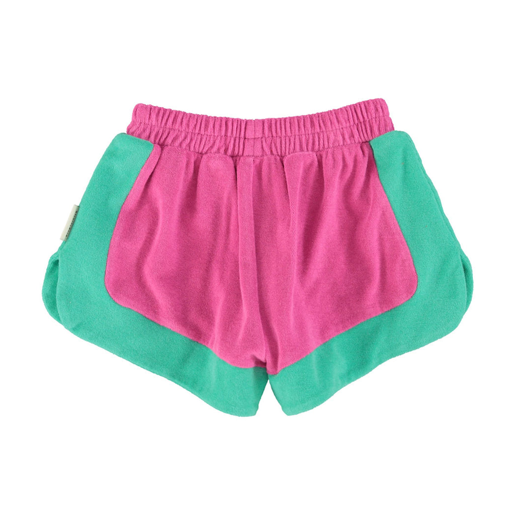 Piupiuchick Kinder Kurze Hosen aus Frotteestoff fuchsia & green bei Yay Kids