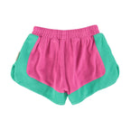 Piupiuchick Kinder Kurze Hosen aus Frotteestoff fuchsia & green bei Yay Kids