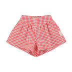 Piupiuchick Kurze Shorts red & ecru checkered bei Yay Kids