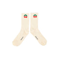 Piupiuchick Kinder Socken ecru w/ cherry print bei Yay Kids