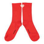 Piupiuchick Kinder Socken red w/ ecru heart bei Yay Kids