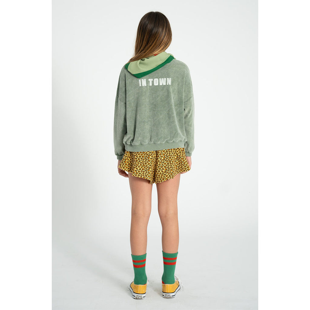Piupiuchick Kinder Frotteé Pullover washed green w/ "best friend" print bei Yay Kids