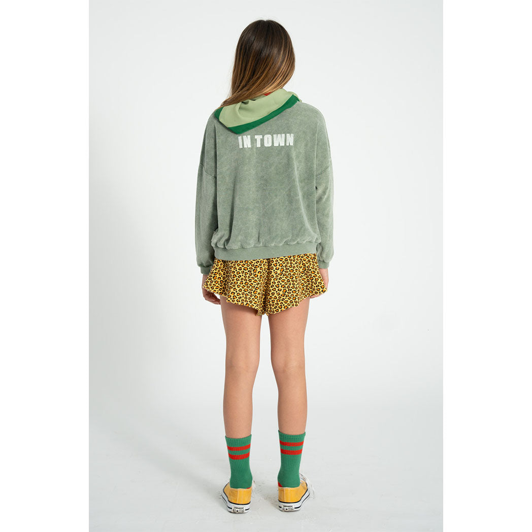 Piupiuchick Kinder Frotteé Pullover washed green w/ "best friend" print bei Yay Kids