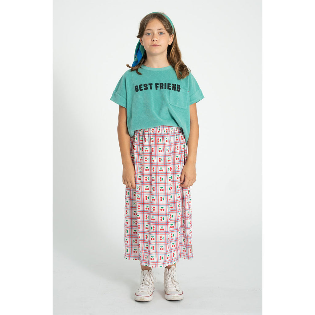 Piupiuchick Kinder Frotteé T-Shirt turquoise w/ "best friend" print bei Yay Kids