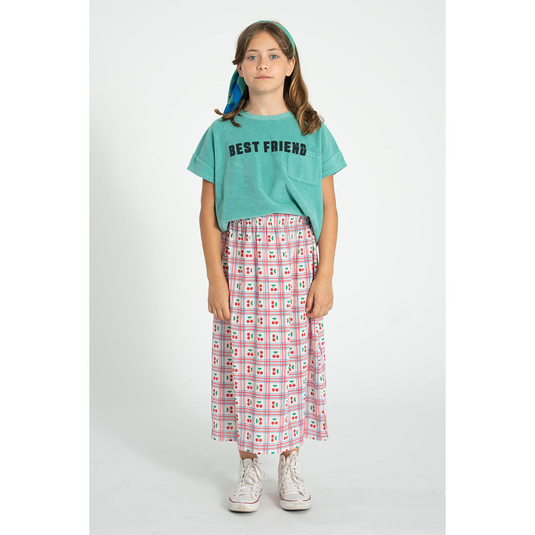 Piupiuchick Kinder Frotteé T-Shirt turquoise w/ "best friend" print bei Yay Kids