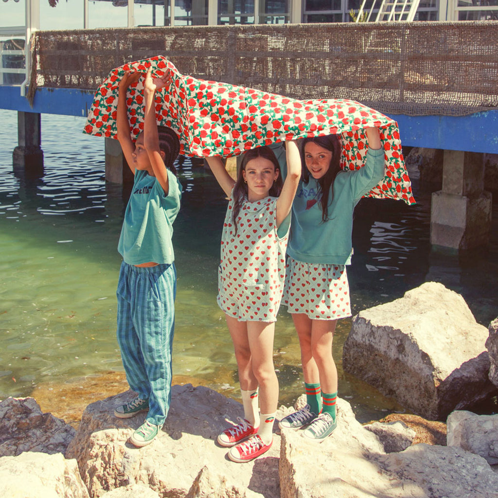 Piupiuchick Kinder Frotteé T-Shirt turquoise w/ "best friend" print bei Yay Kids