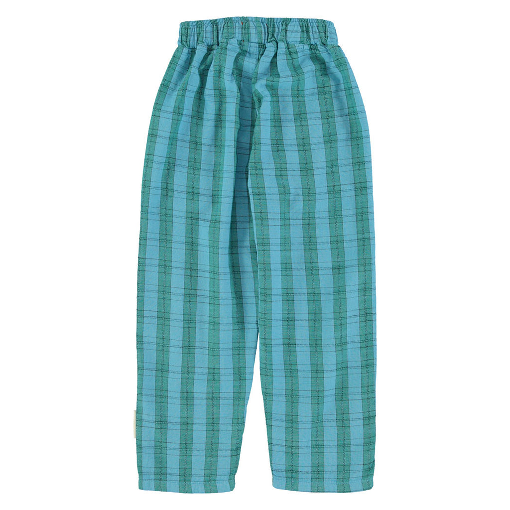 Unisex Hosen blue & green checkered