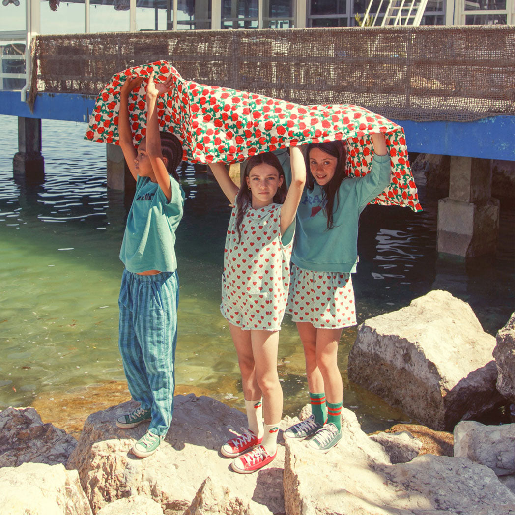Unisex Hosen blue & green checkered