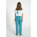 Unisex Hosen blue & green checkered
