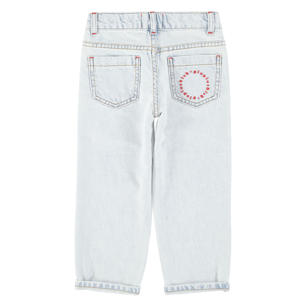 Piupiuchick Kinder Unisex Jeans Washed Light Blue bei Yay Kids