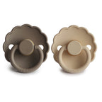 Frigg Nuggi 2er Pack Silikon Daisy Croissant/ Portobello 0-6M bei Yay Kids