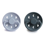 Pacifier Moon Phase 2-pack Silicone Blue/Slate 6-18 months