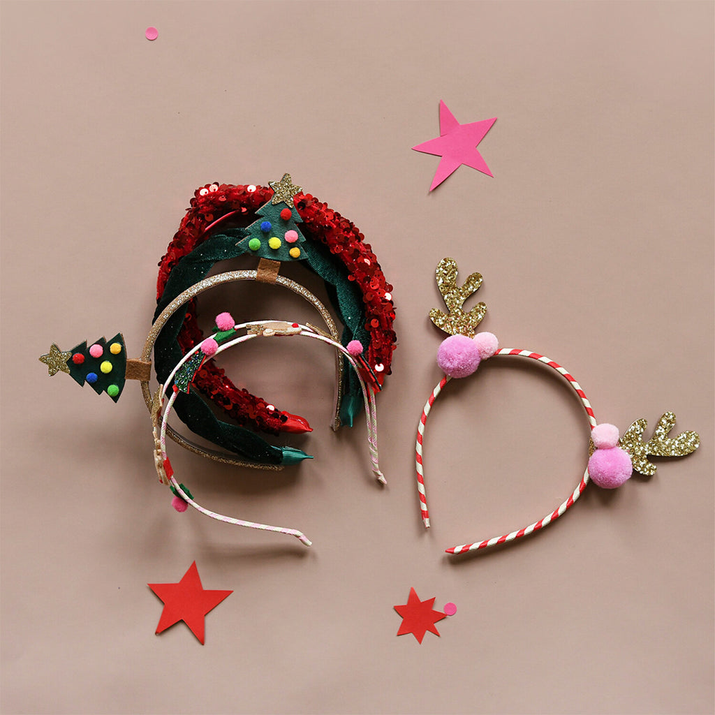 Rockahula Mädchen Haarreif Stripy Pom Pom Reindeer bei Yay Kids