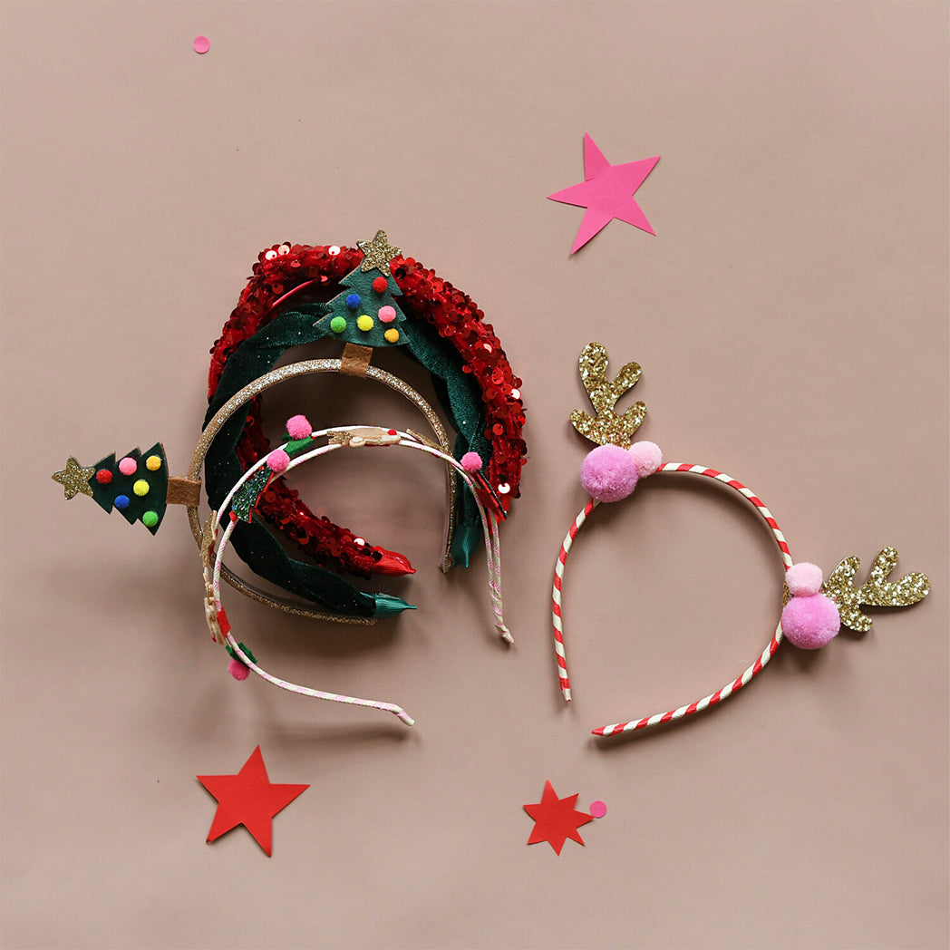 Rockahula Mädchen Haarreif Stripy Pom Pom Reindeer bei Yay Kids