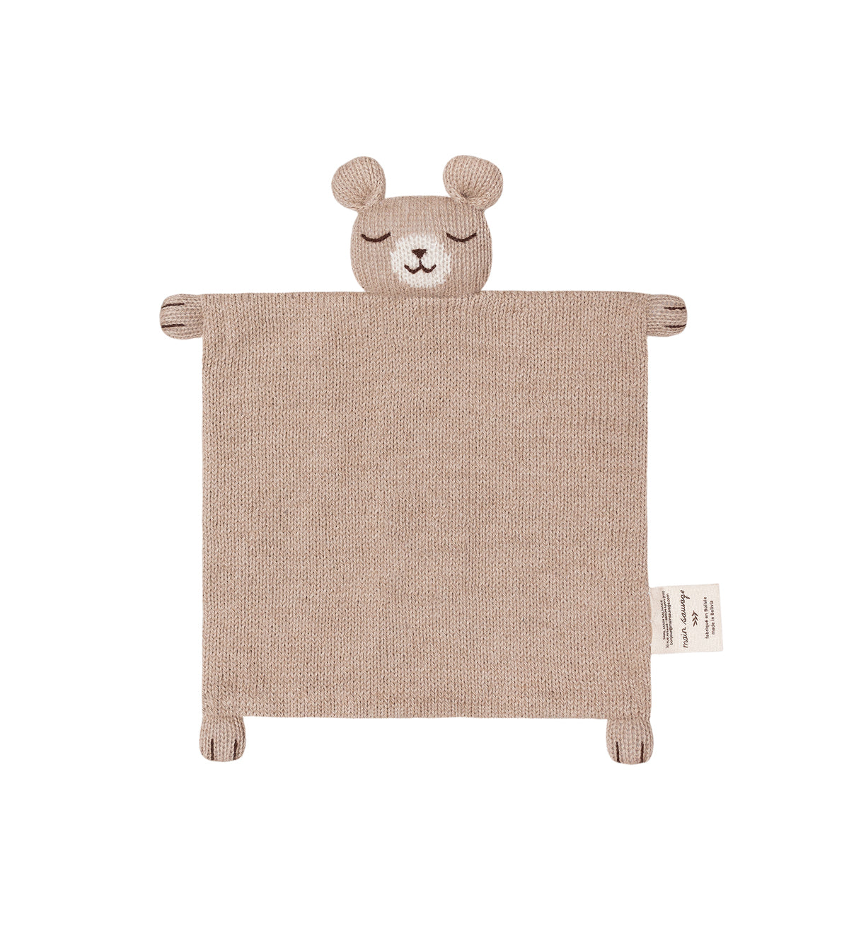 Main Sauvage Strick Kuscheltuch Teddy Sand bei Yay Kids