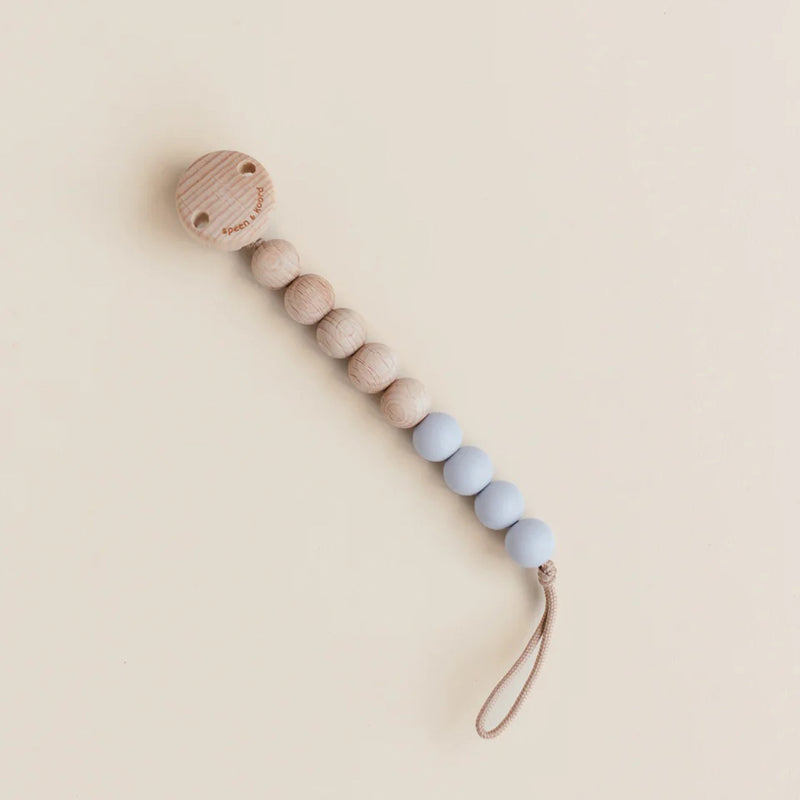 Speen en Koord Pacifier Clip Nova Grey Dawn bei Yay Kids