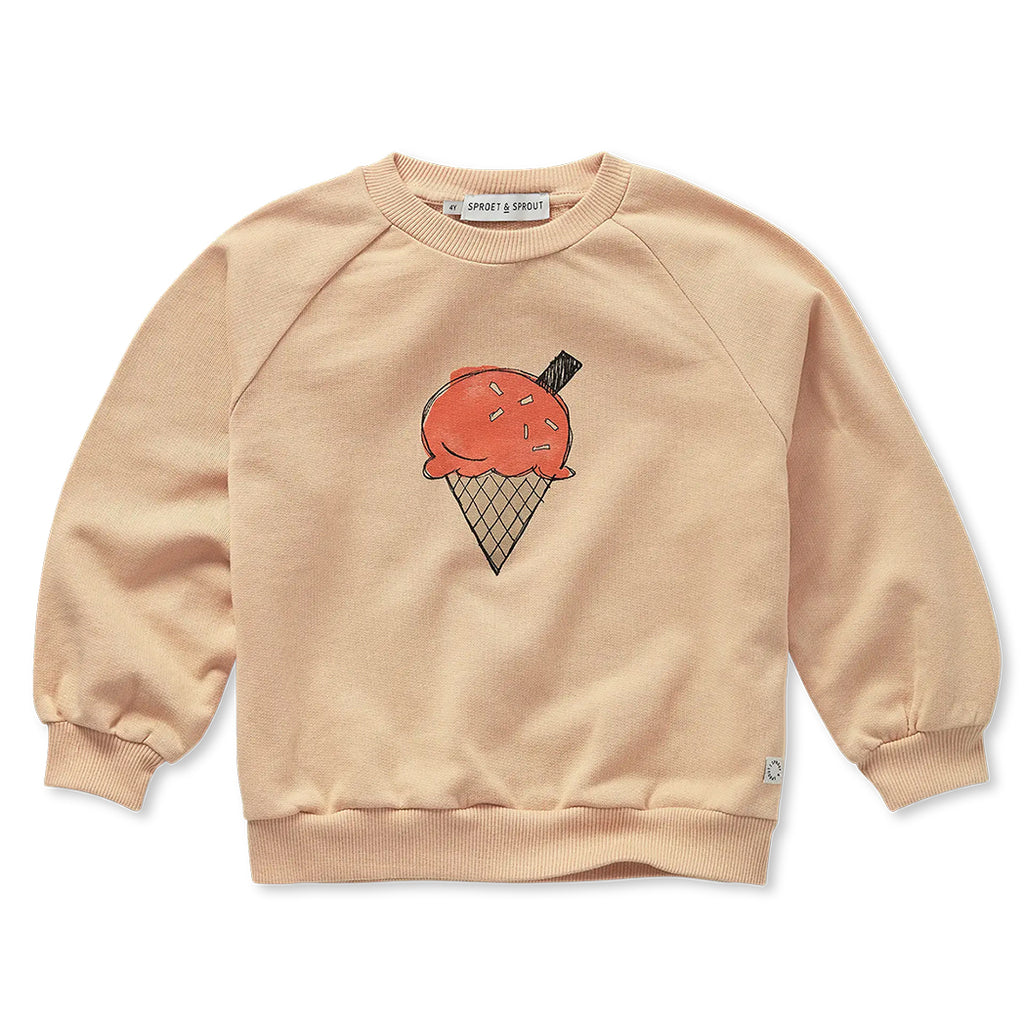 Sproet & Sprout Pullover Raglan Ice Cream Sand bei Yay Kids