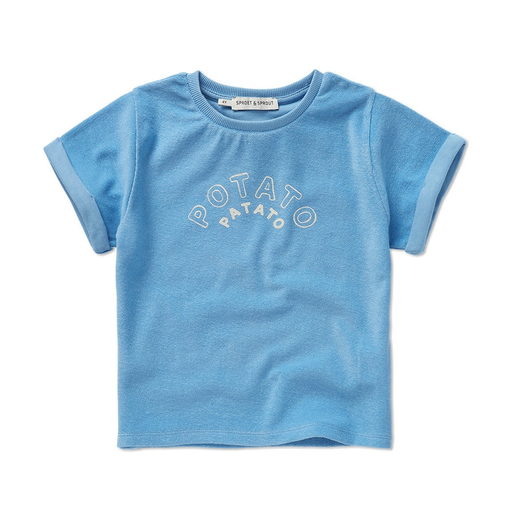 Sproet & Sprout Terry T-Shirt Potato Breezy Blue bei Yay Kids
