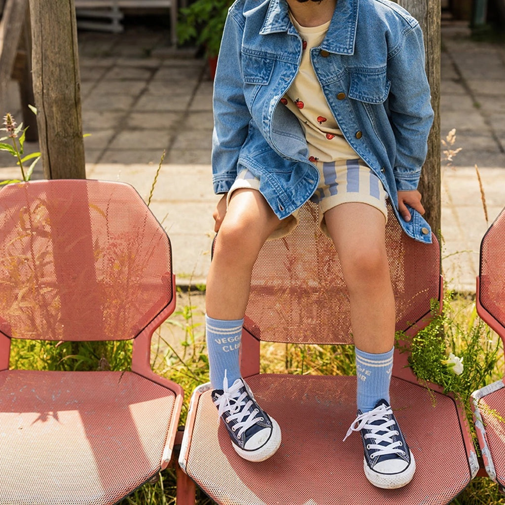 Sproet & Sprout Socks Veggie Club Breezy Blue bei Yay Kids