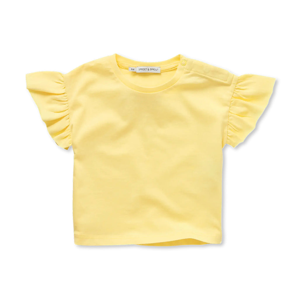 Sproet & Sprout T-Shirt mit Rüschen Pastel yellow bei Yay Kids