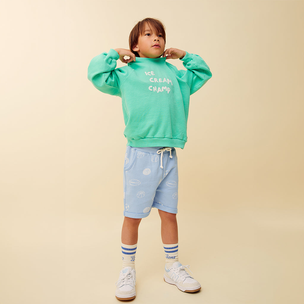Sproet & Sprout Pullover Raglan Ice Cream Champ Jade green bei Yay Kids