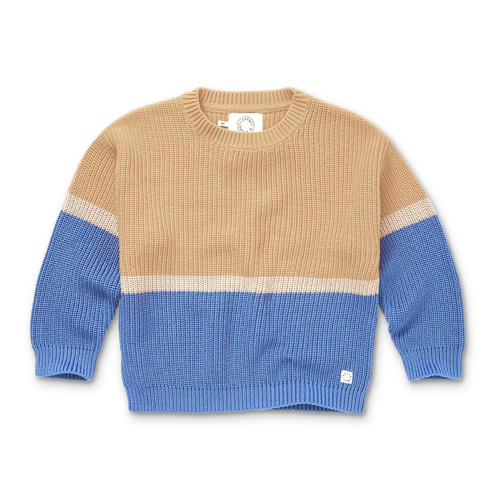 Sproet & Sprout Kinder Strickpullover Colourblock Sand bei Yay Kids