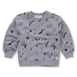 Sproet & Sprout Kinder Pullover Universe Print Stone grey bei Yay Kids