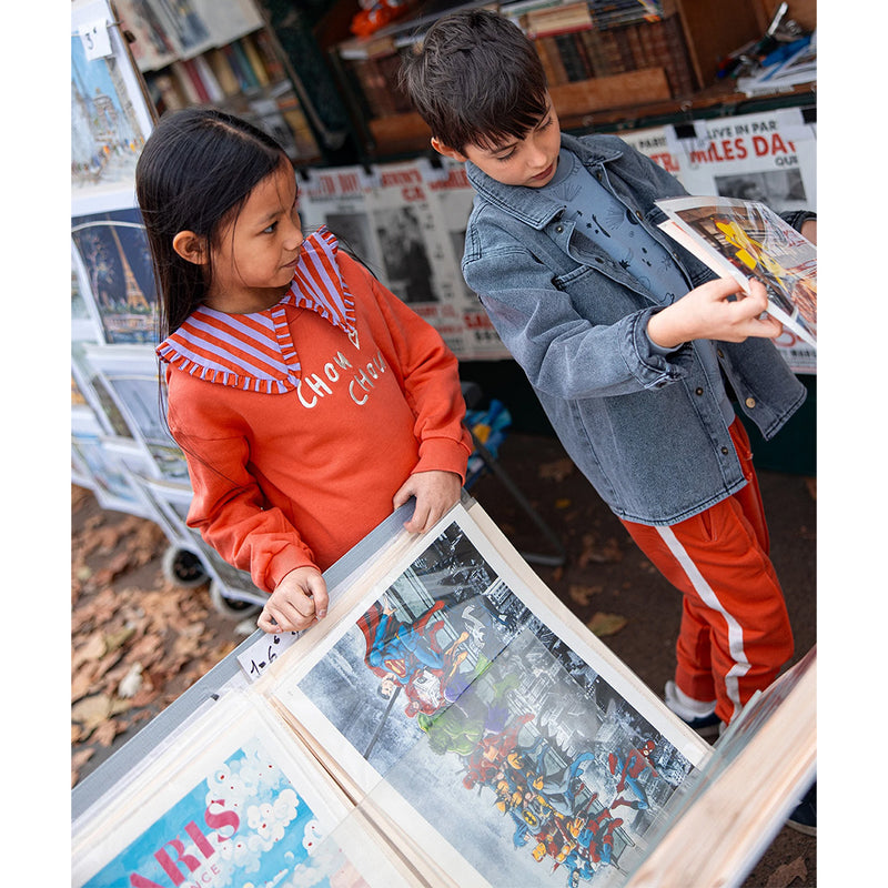 Sproet & Sprout Kinder Pullover Universe Print Stone grey bei Yay Kids