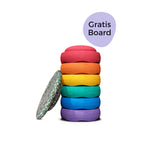 Stapelstein Winter Special Rainbow Set Classic (6 + gratis Board Super Cool)
