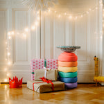 Stapelstein Blush Special Rainbow Set Classic (6 + Board) bei Yay Kids