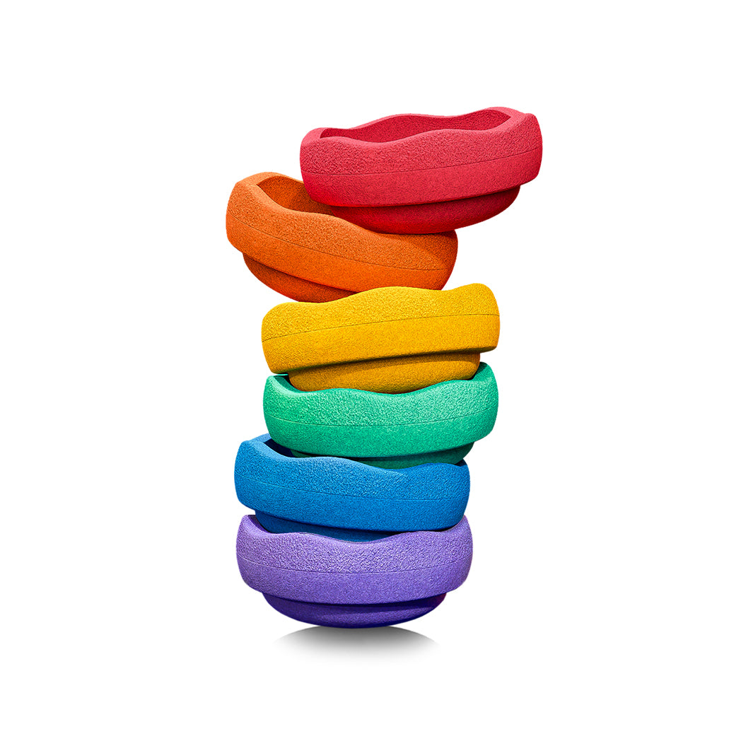 Stapelstein Rainbow Classic Set (6 Stück) bei Yay Kids