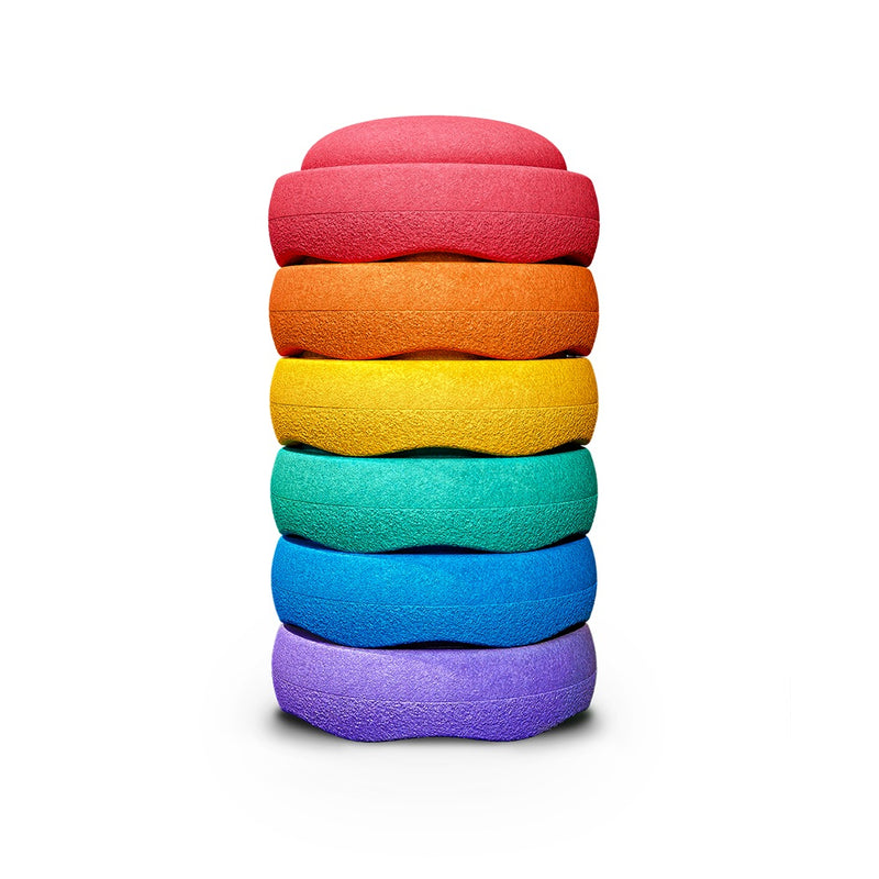 Stapelstein Mini Rainbow Classic Set (6 Stück) bei Yay Kids