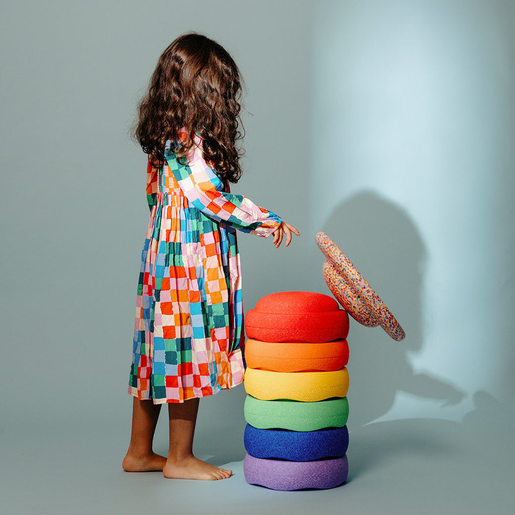 Stapelstein Super Confetti Rainbow Classic (6+1 Gratis) bei Yay Kids