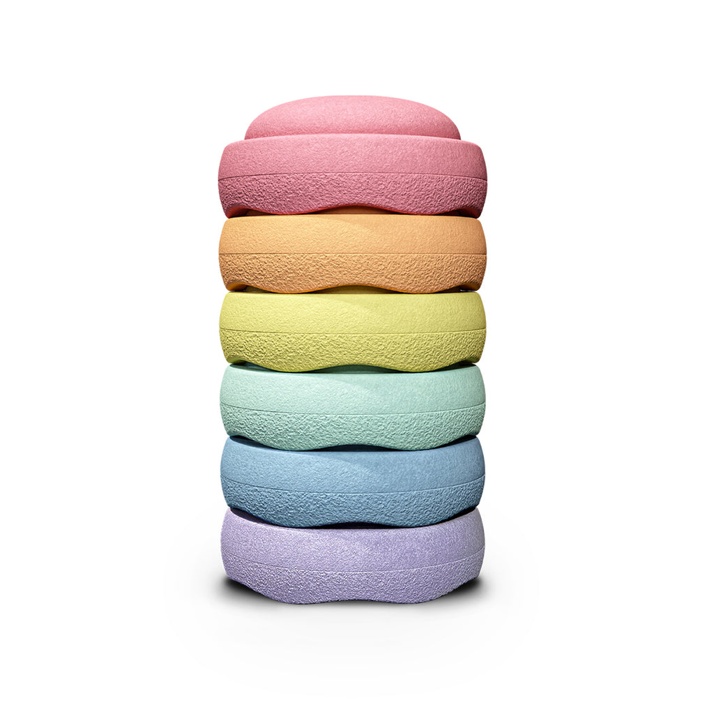 Stapelstein Rainbow Pastell (6 Stück) bei Yay Kids
