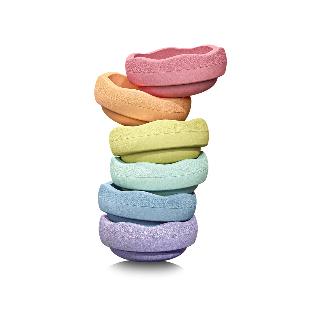 Stapelstein Rainbow Pastell (6 Stück) bei Yay Kids