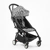 STOKKE YOYO³ Kinderwagen 6+ Set Zebra mit Rahmen Schwarz bei Yay Kids