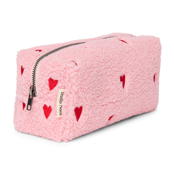 Necessaire 'Teddy' Light Pink Hearts