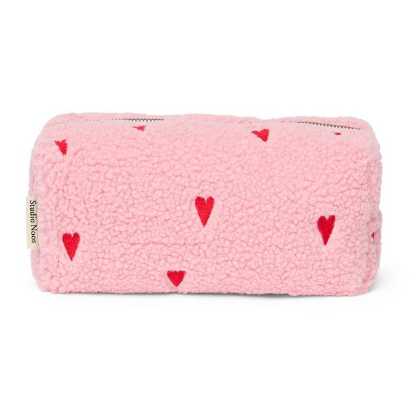 Necessaire 'Teddy' Light Pink Hearts