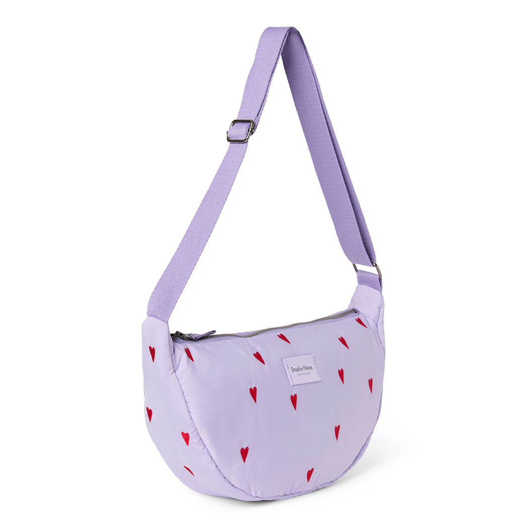 Studio Noos Frauen Fanny Pack Puffy Purple Hearts bei Yay Kids