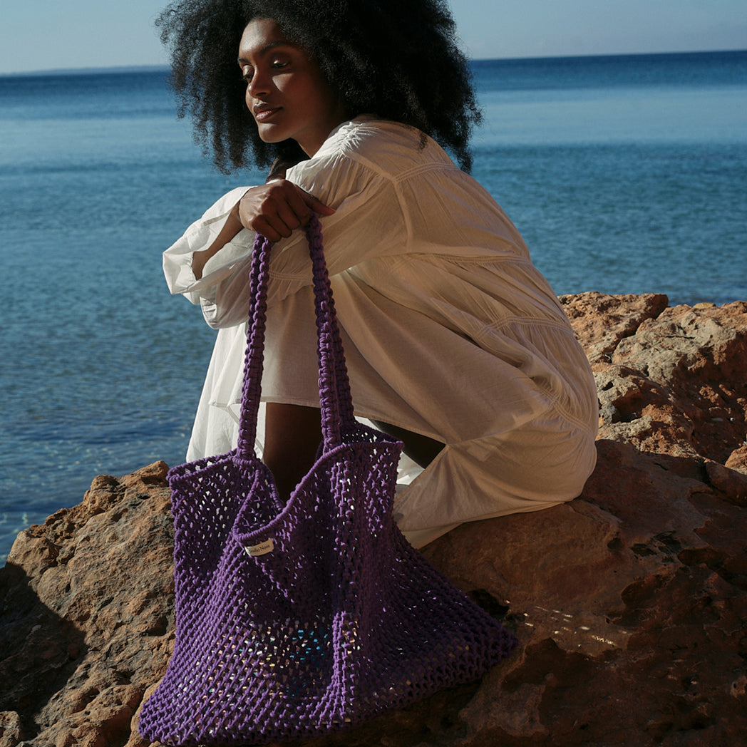 Studio Noos Mom-Bag Macramé Purple bei Yay Kids