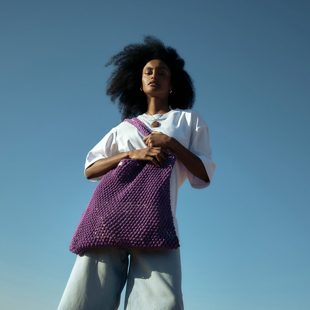 Studio Noos Mom-Bag Macramé Purple bei Yay Kids