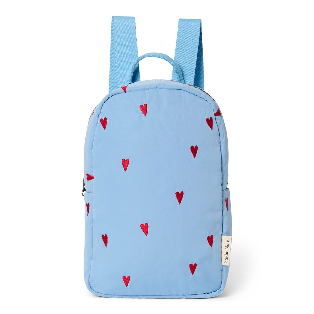 Studio Noos Mini Rucksack Puffy Light Blue Hearts – Yay Kids