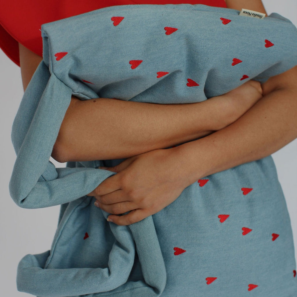Tote Bag "Mom Bag" Denim Hearts