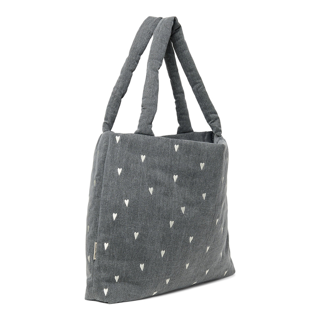 Studio Noos Tasche Mom Bag Grey Denim Hearts bei Yay Kids