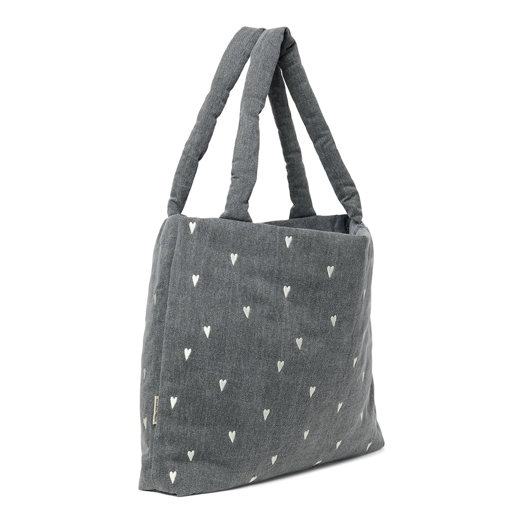 Studio Noos Tasche Mom Bag Grey Denim Hearts bei Yay Kids