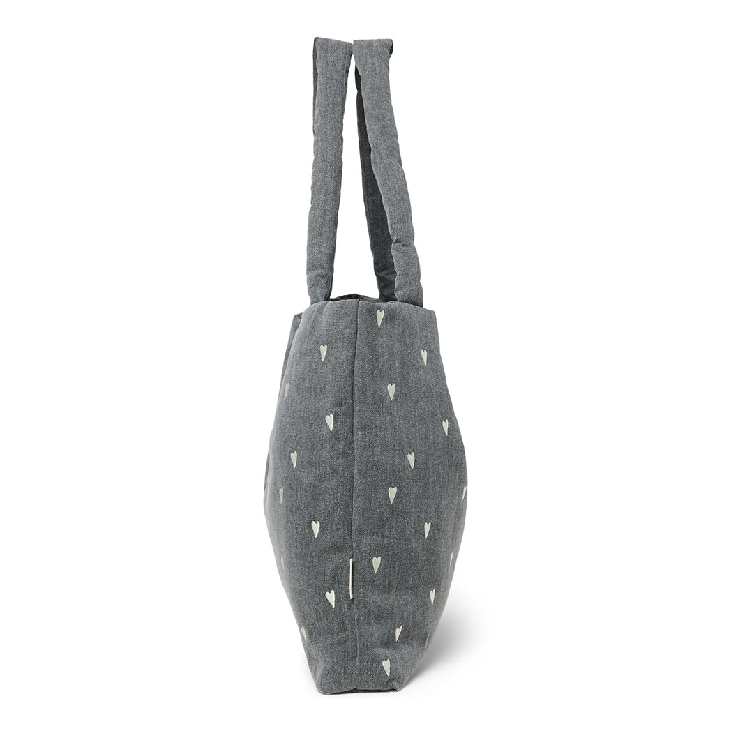 Studio Noos Tasche Mom Bag Grey Denim Hearts bei Yay Kids